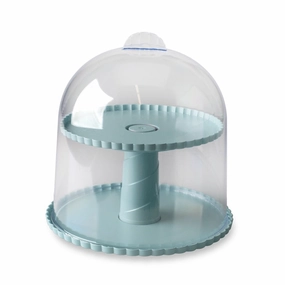2-Tiered Dessert Stand with Dome Lid