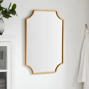 34" x 24.25" x 1" Wall Bathroom Vanity Mirror -IRON, MIRROR & ACRYLIC BACK- Texture Gold PC -TGPC