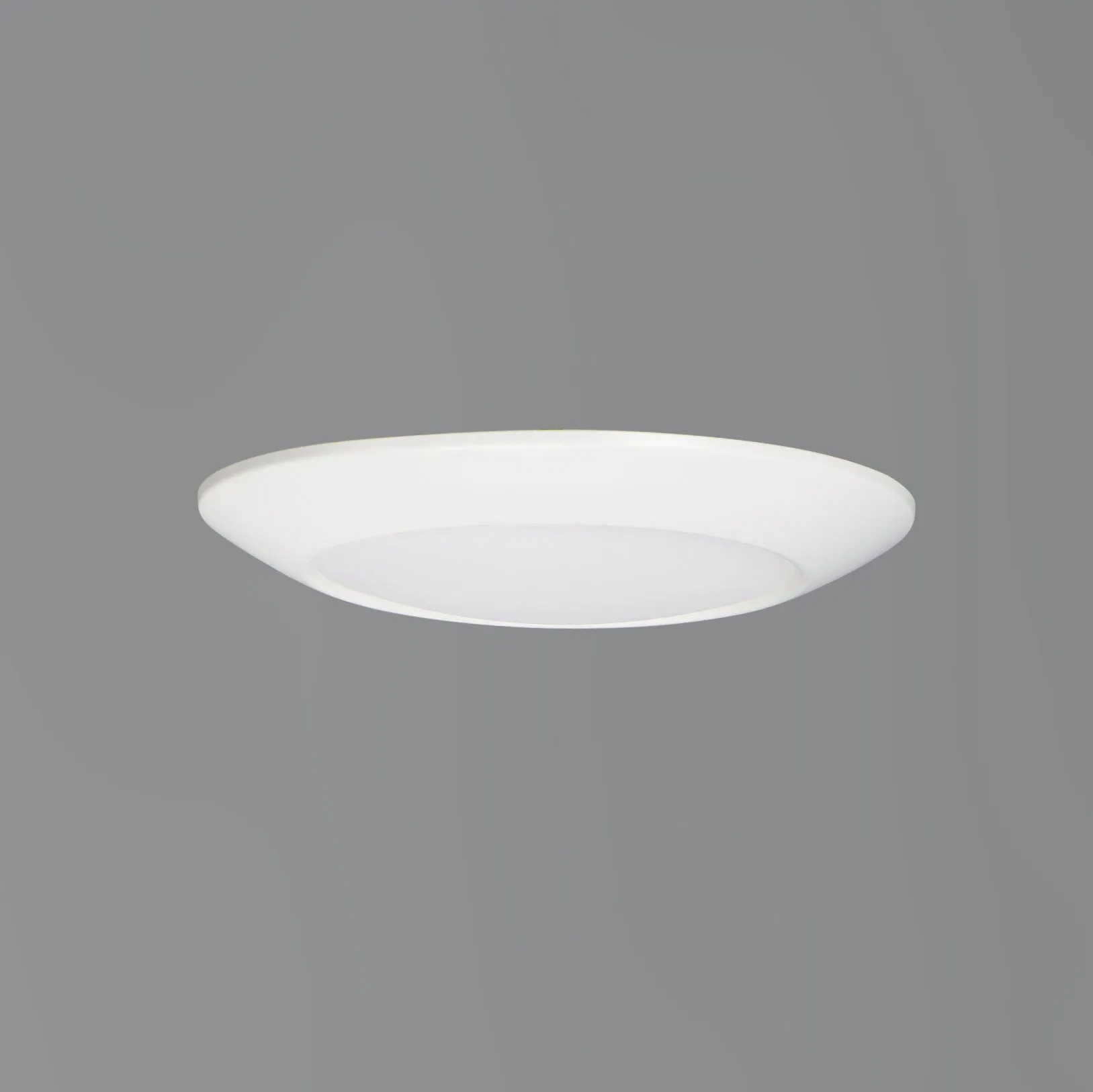 6.25" LED Flush Mount, 1350 Lumens, 12W, 2700K CCT, 120V, White Finish
