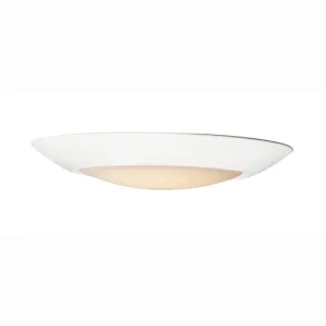 7.5" LED Flush Mount, 1200 Lumens, 13.5W, 2700K CCT, 120V, White Finish