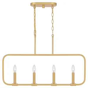 Abner Four Light Linear Chandelier