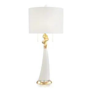 Adore Knot Table Lamp - Silver,White