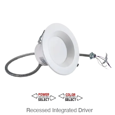 Advanta LED 6 Inch Recessed Downlight, 1,550 Lumens, Wattage Selectable: 9W/13W/18.5W, CCT Selectable: 3000K/4000K/5000K, 120-277V