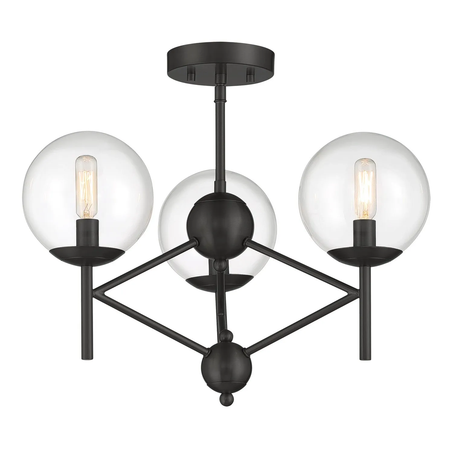 Auresa Three Light Semi Flush Mount