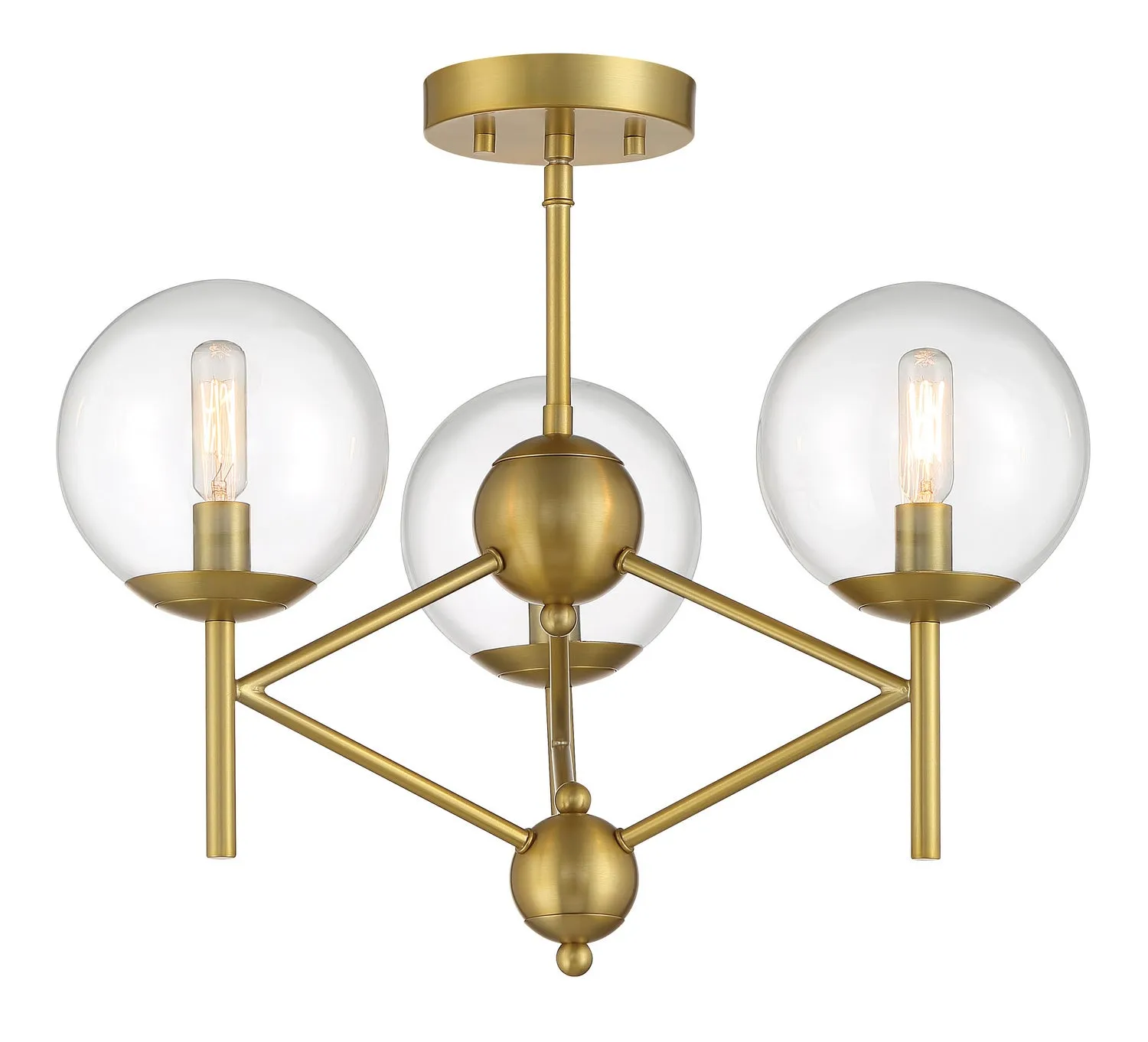 Auresa Three Light Semi Flush Mount
