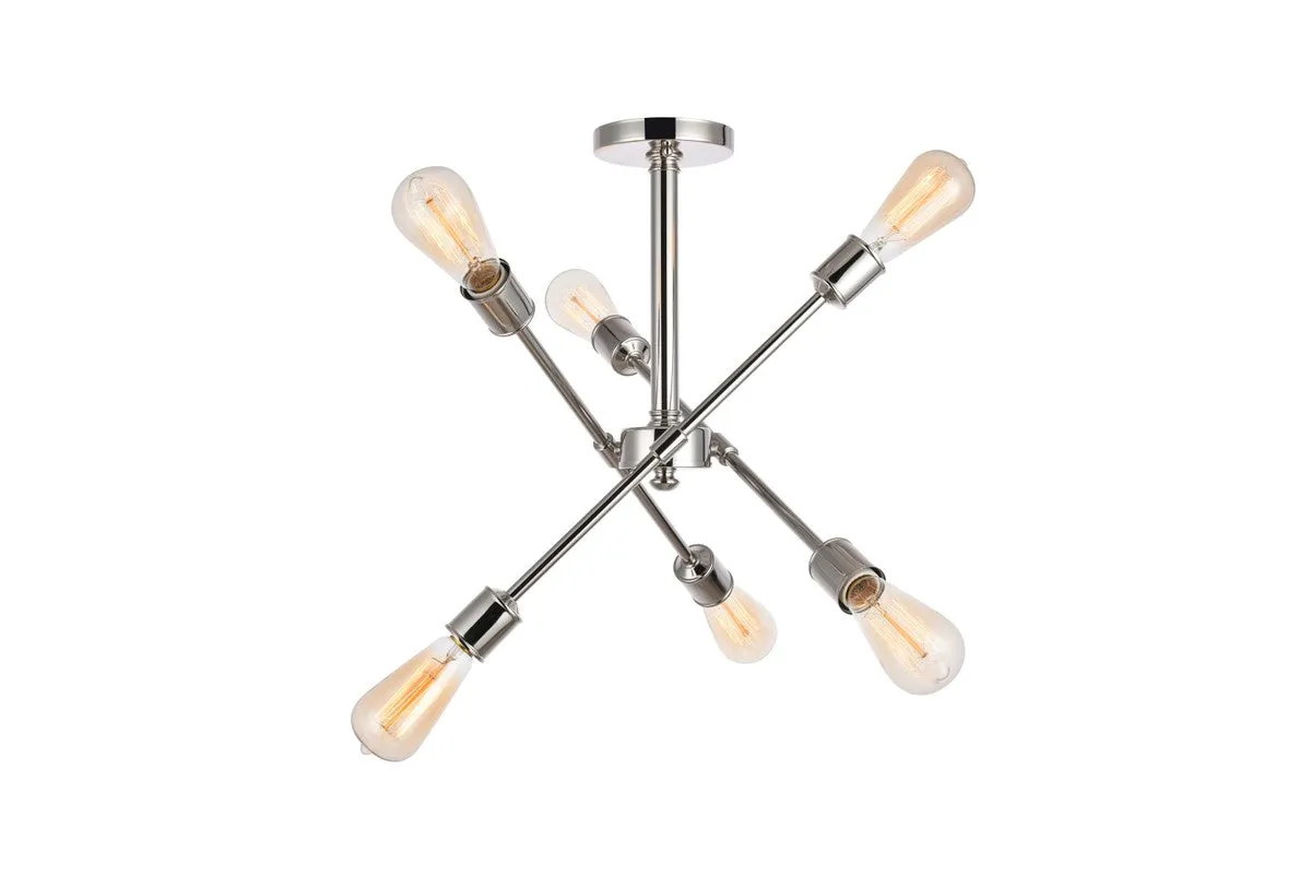 Axel Six Light Flush Mount