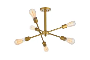 Axel Six Light Flush Mount