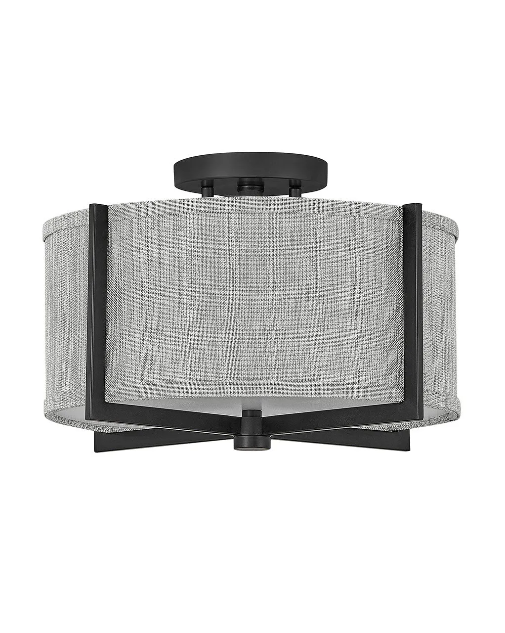 Axis Heathered Gray LED Semi-Flush Mount