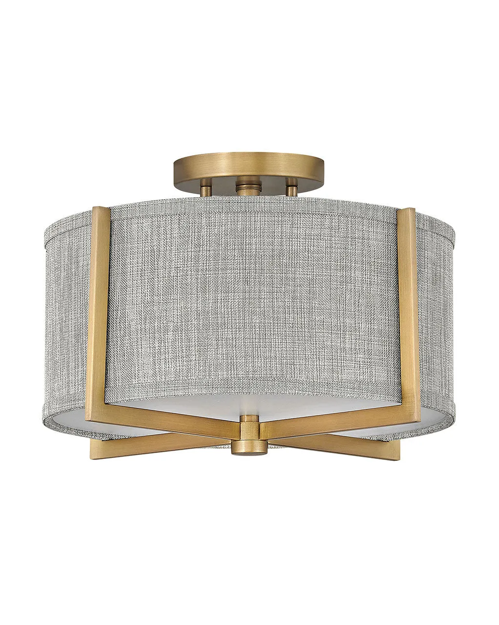 Axis Heathered Gray LED Semi-Flush Mount