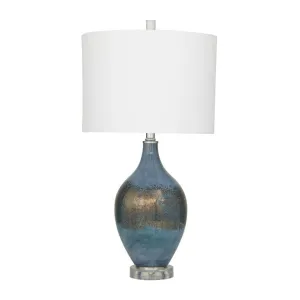 BLUE GLASS TABLE LAMP