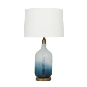 BLUE GLASS TABLE LAMP,