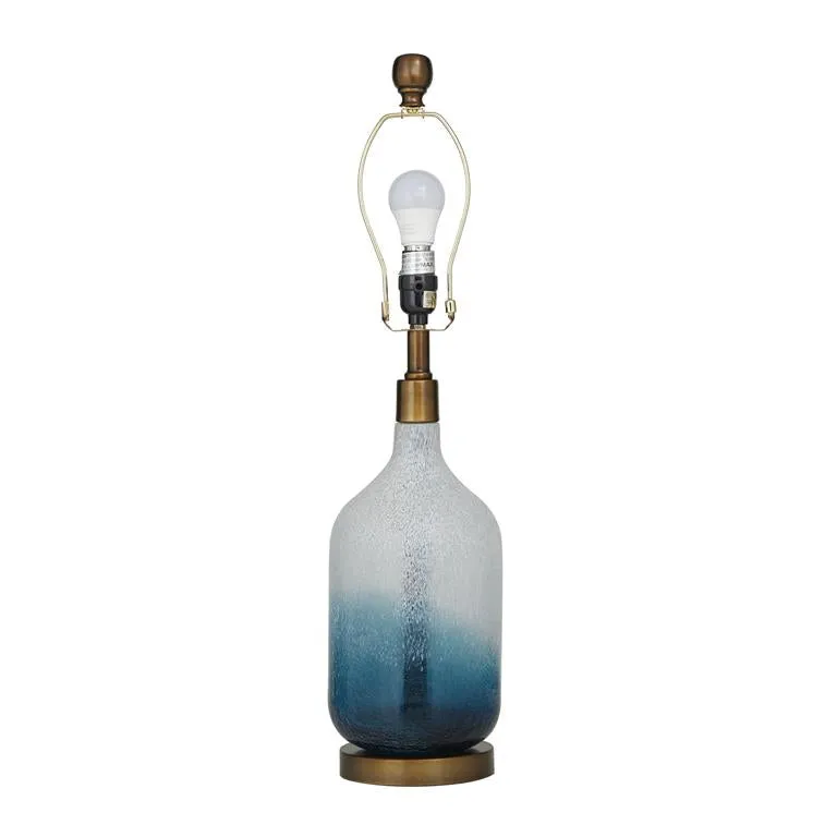 BLUE GLASS TABLE LAMP,