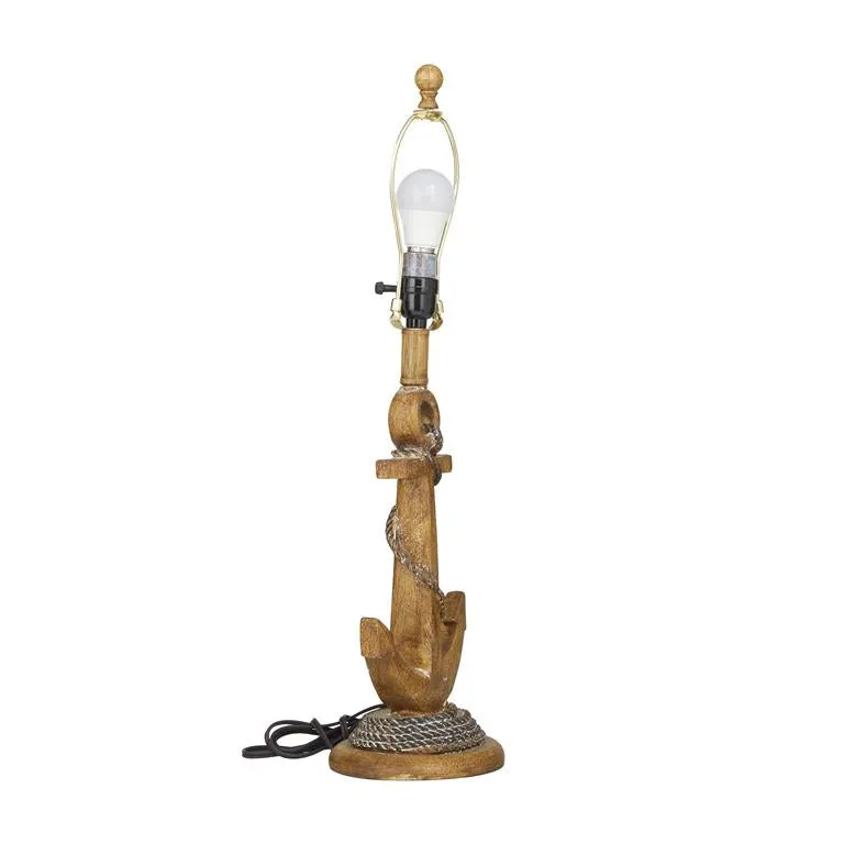 BROWN POLYSTONE TABLE LAMP