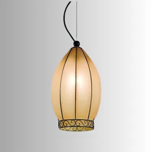 Classic Venetian Ceiling Pendant With 'Scavo' Or Clear Glass Finish