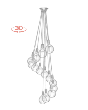 Cluster Chandelier - Staggered: Design Your Own 14 Pendant