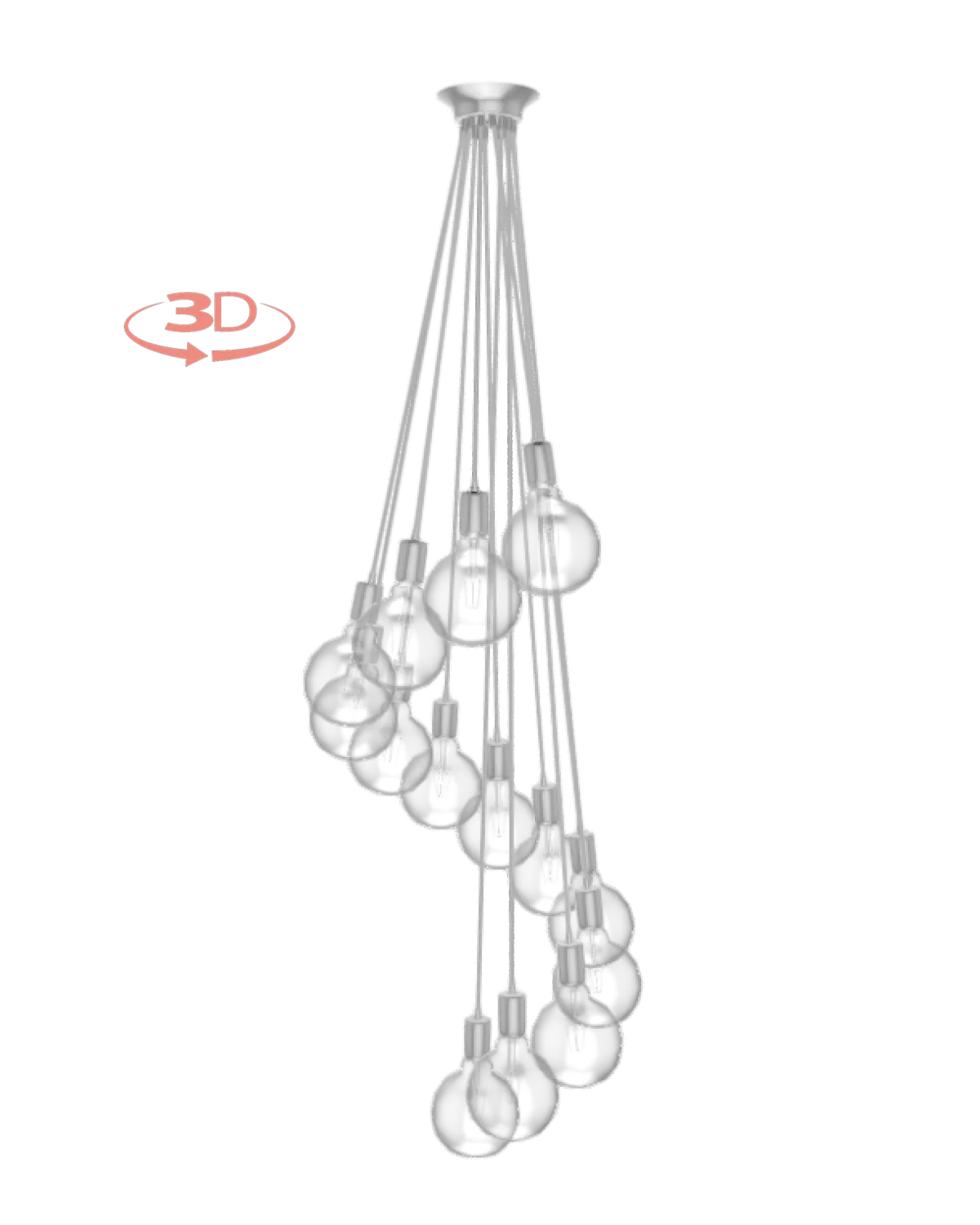 Cluster Chandelier - Staggered: Design Your Own 14 Pendant