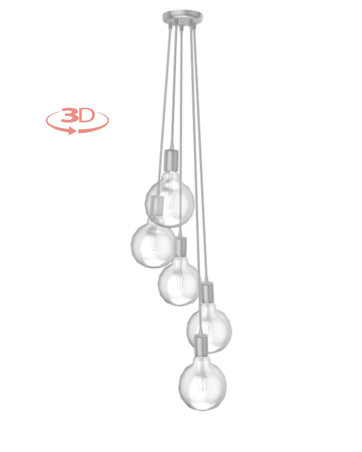 Cluster Chandelier - Staggered: Design Your Own 5 Pendant