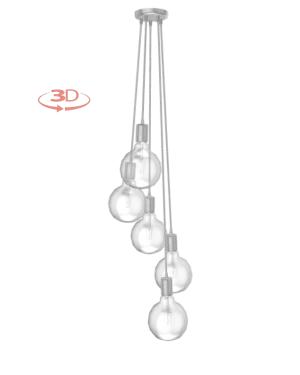 Cluster Chandelier - Staggered: Design Your Own 5 Pendant
