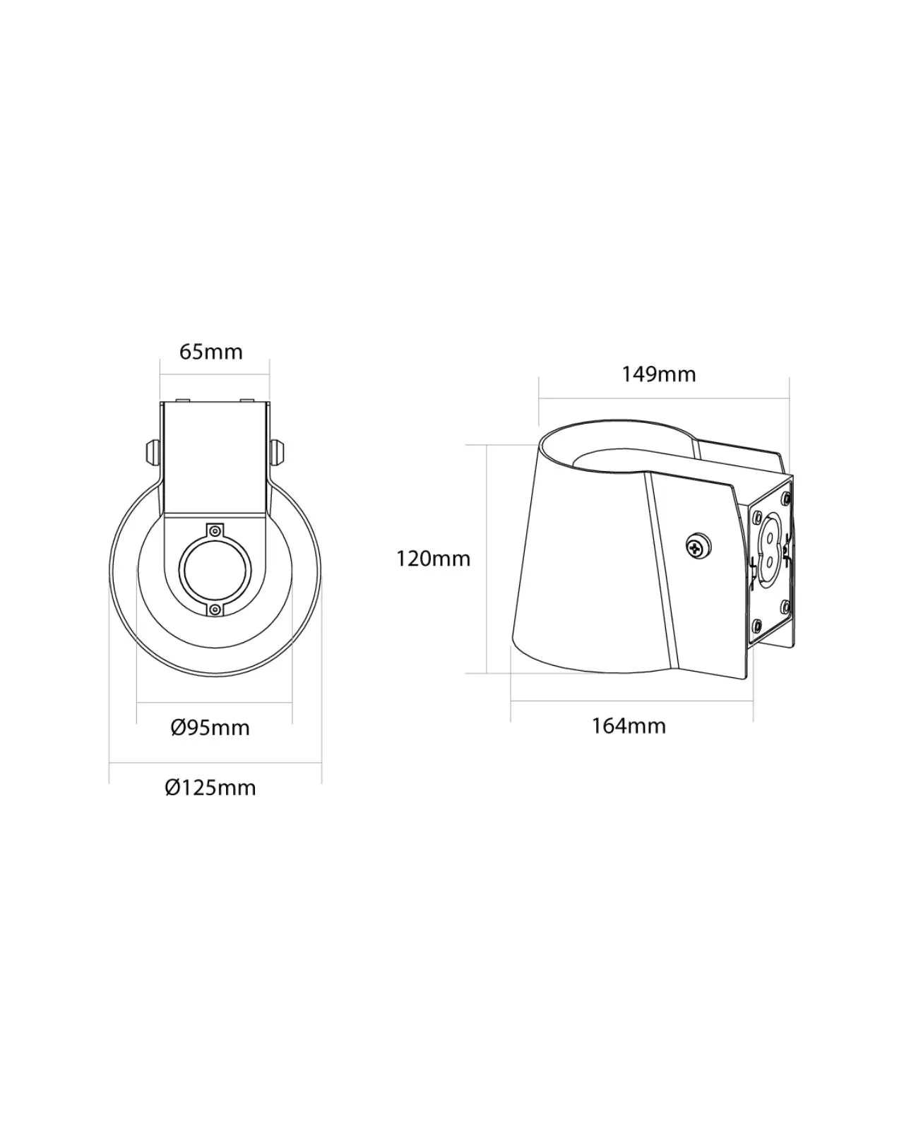 Contemporary Fixed IP65 Wall Light