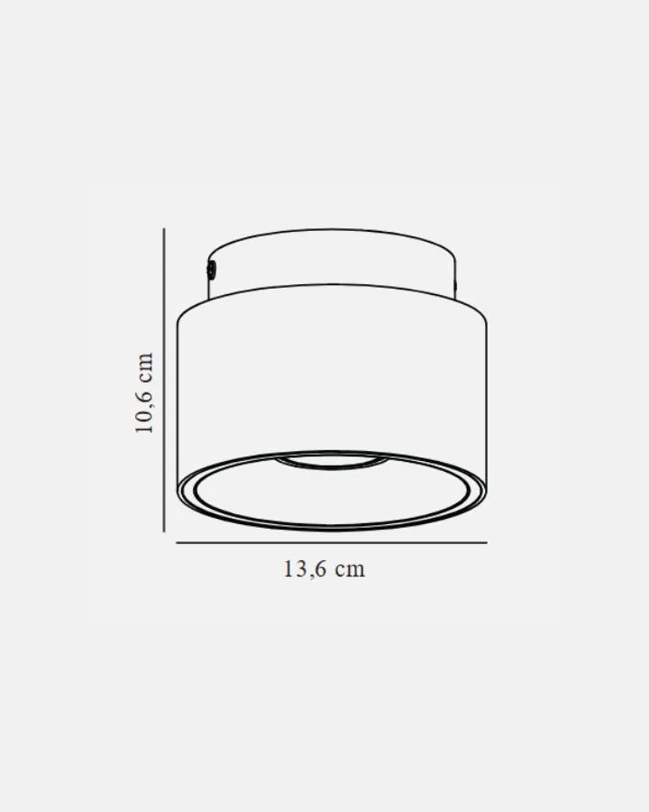 Contemporary Tilted Hinge Ceiling Light