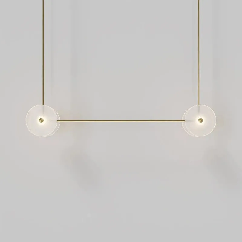 Coral Duo Linear Pendant