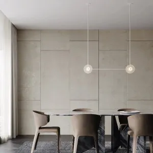 Coral Duo Linear Pendant