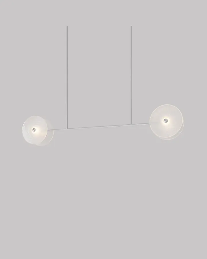 Coral Duo Linear Rod Pendant
