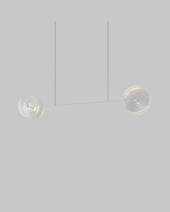 Coral Duo Linear Rod Pendant