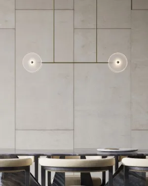 Coral Duo Linear Rod Pendant