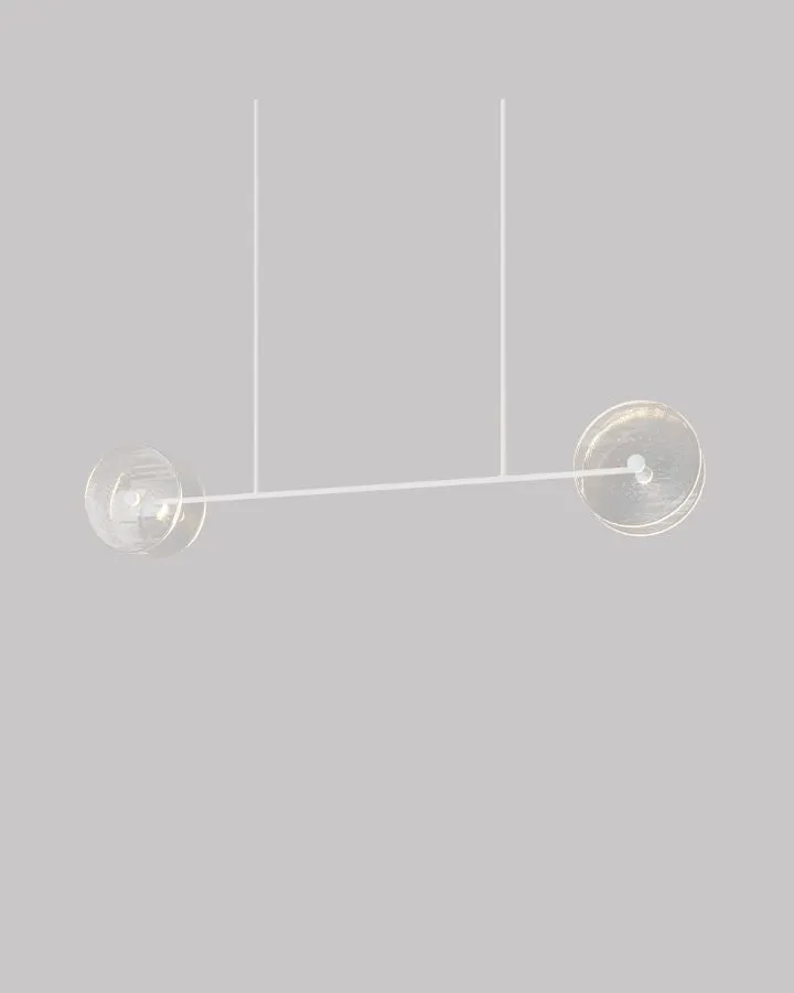 Coral Duo Linear Rod Pendant