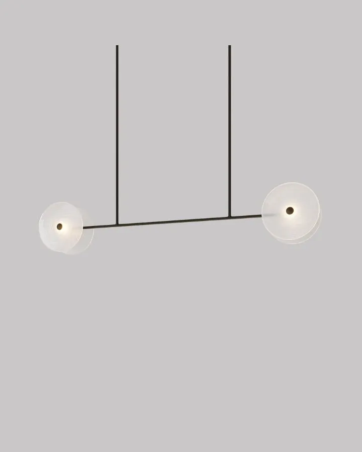 Coral Duo Linear Rod Pendant