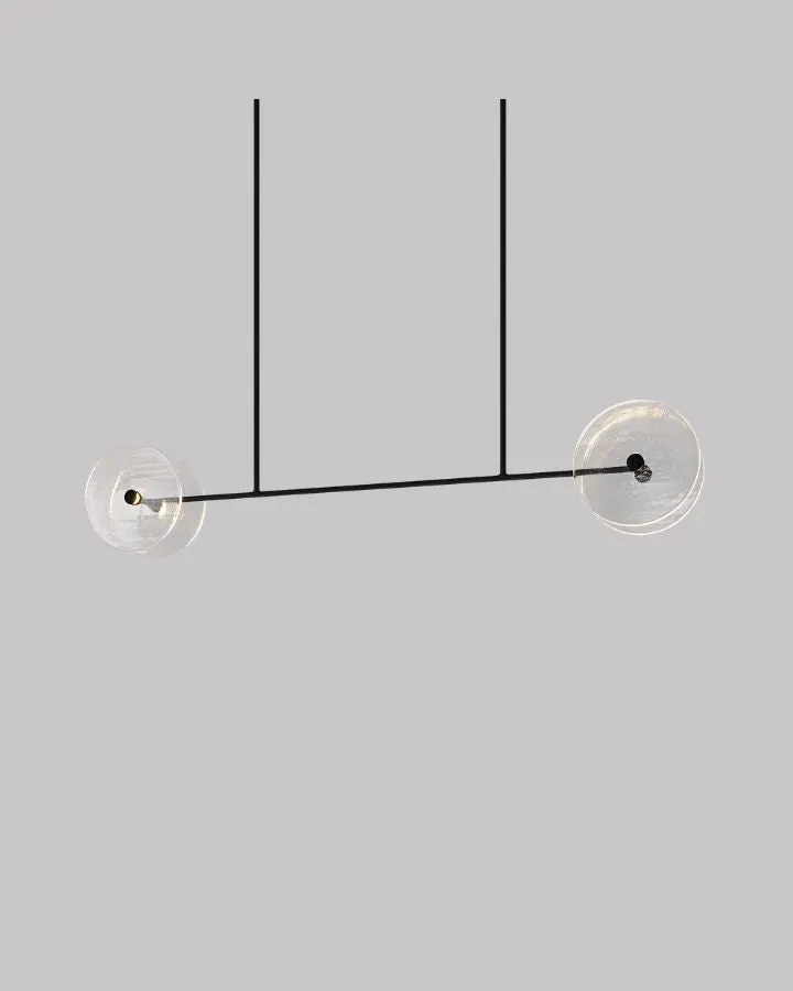 Coral Duo Linear Rod Pendant
