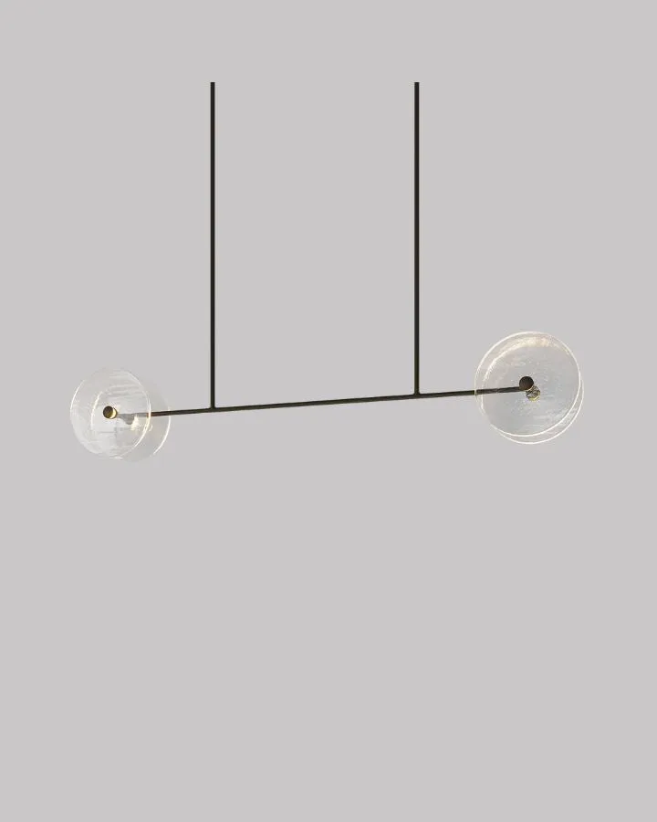 Coral Duo Linear Rod Pendant