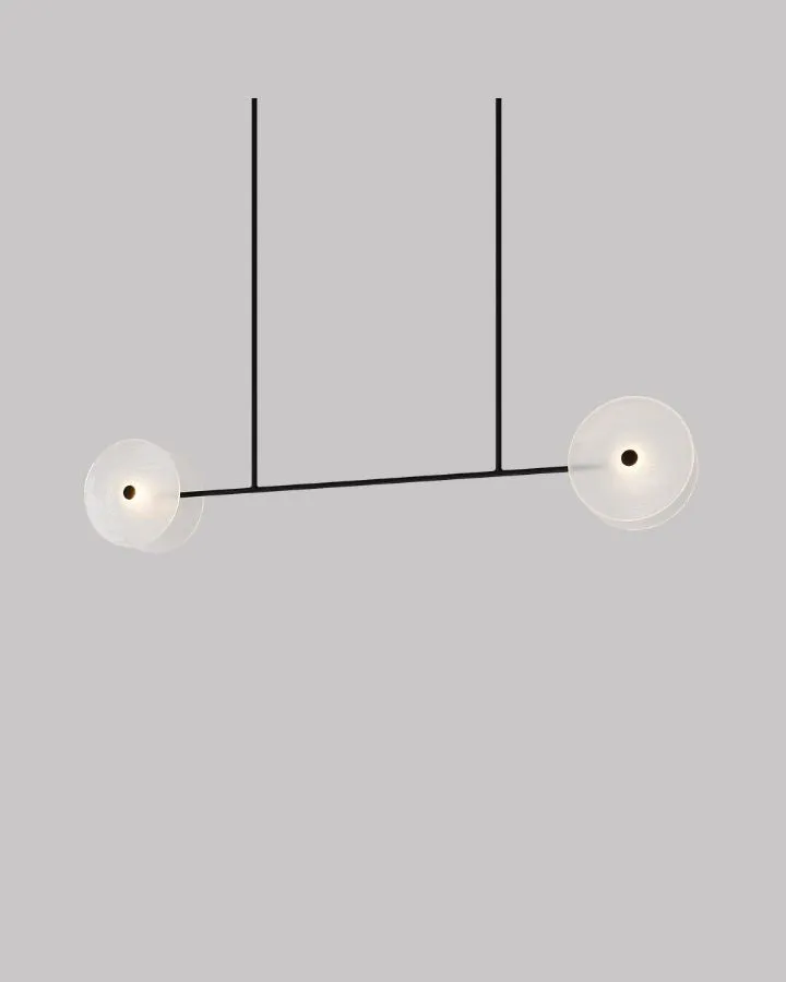 Coral Duo Linear Rod Pendant