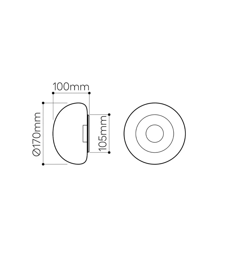 Curved Hand-Blown Bubble Wall/Ceiling Light | Dew Drops