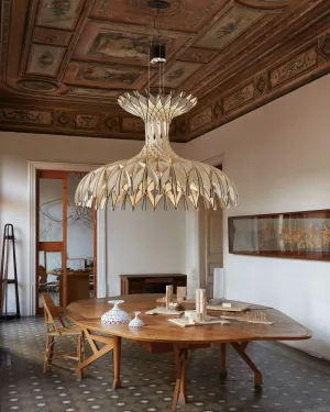 Designer Timber Dome Pendant Light
