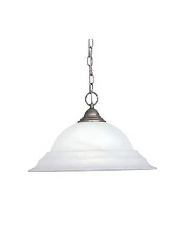 Designers Fountain Lighting 5692 PW Palladium Collection One Light Pendant in Pewter Finish