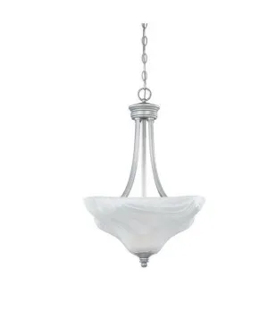 Designers Fountain Lighting 81931 MTP Bella Vista Collection Three Light Hanging Pendant Chandelier in Matte Pewter Finish