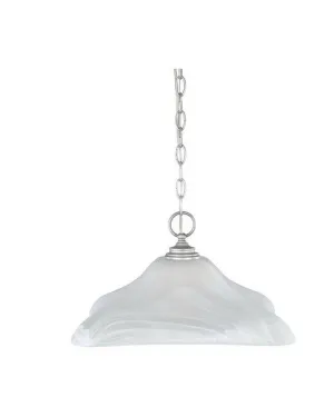 Designers Fountain Lighting 81932 MTP Bella Vista Collection One Light Hanging Pendant Chandelier in Matte Pewter Finish
