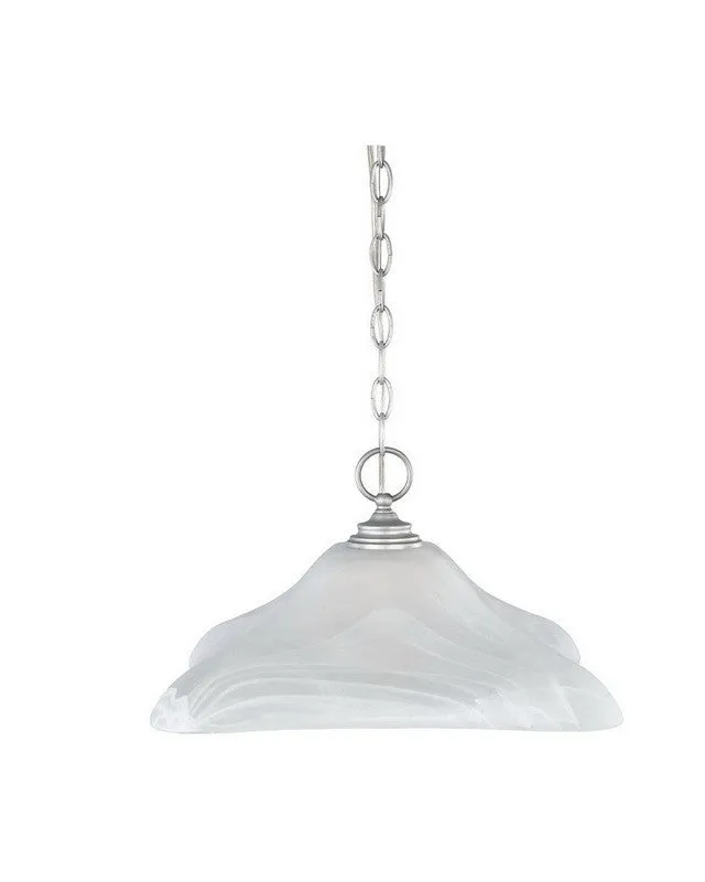 Designers Fountain Lighting 81932 MTP Bella Vista Collection One Light Hanging Pendant Chandelier in Matte Pewter Finish
