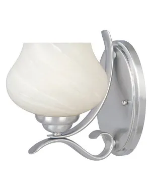 Designers Fountain Lighting 82001 SP One Light Wall Sconce in Satin Platinum Finish