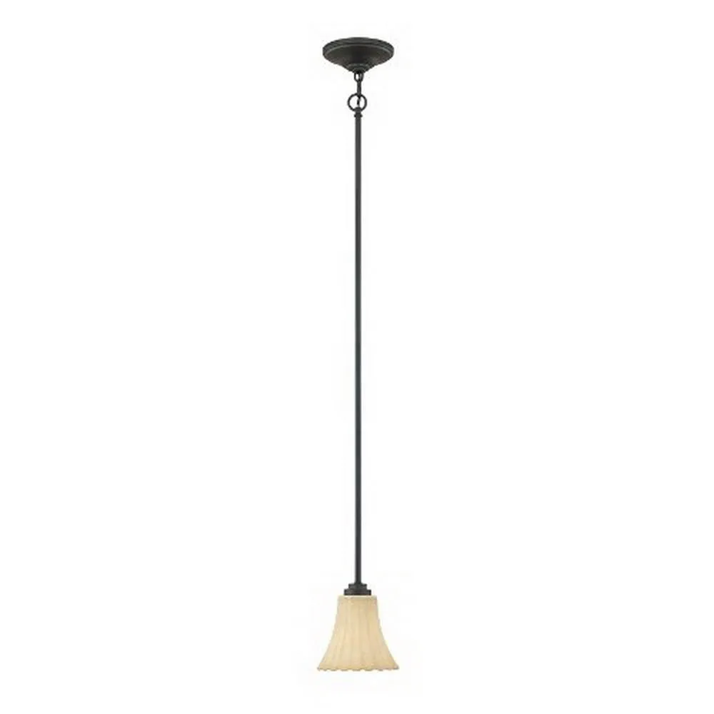 Designers Fountain Lighting 82530 BNB Ikebana Collection One Light Hanging Mini Pendant in Burnished Bronze Finish