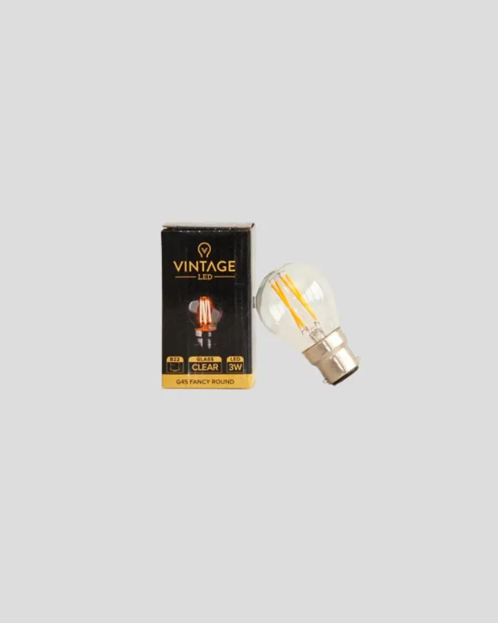 Dimmable B22 LED | G45 | 3W | 2200K