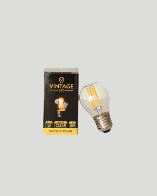 Dimmable E27 LED | G45 | 3W | 2200K