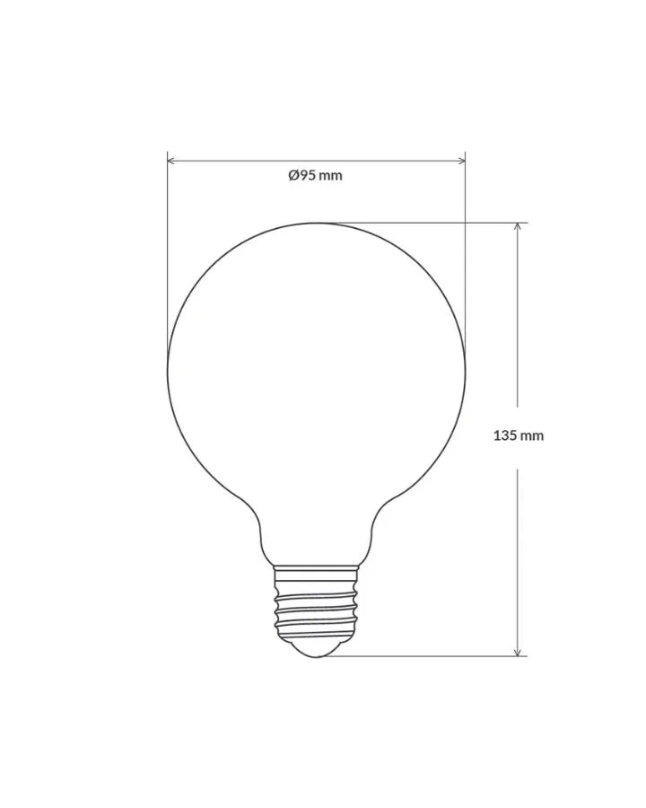 Dimmable E27 LED | G95 | 8W | 2700K | SALE