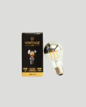 Dimmable E27 LED Silver Cap | A60 | 4W | 2200K