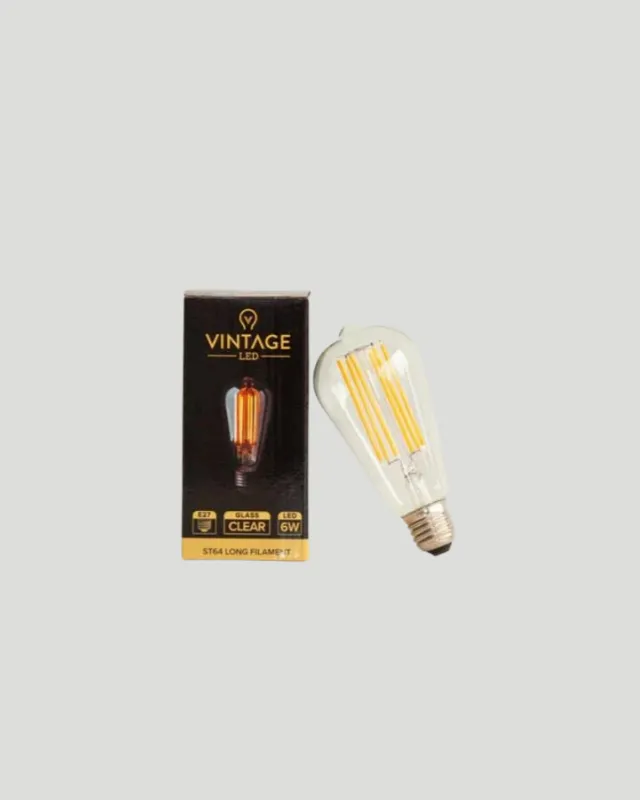 Dimmable E27 LED | ST64 | 6W | 2200K