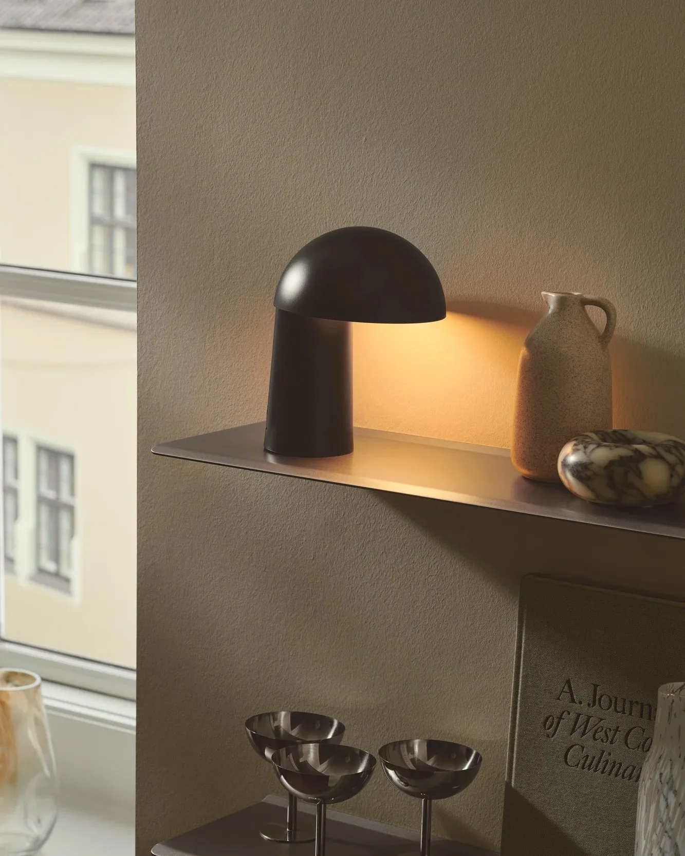 Dome Shade Portable Table Lamp