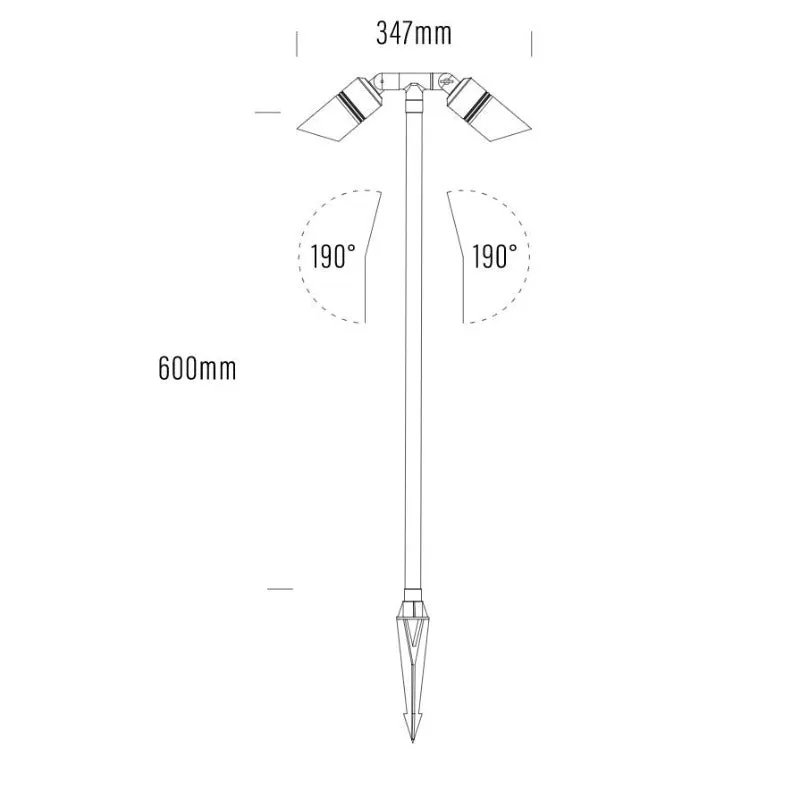 Double Adjustable Spike Light