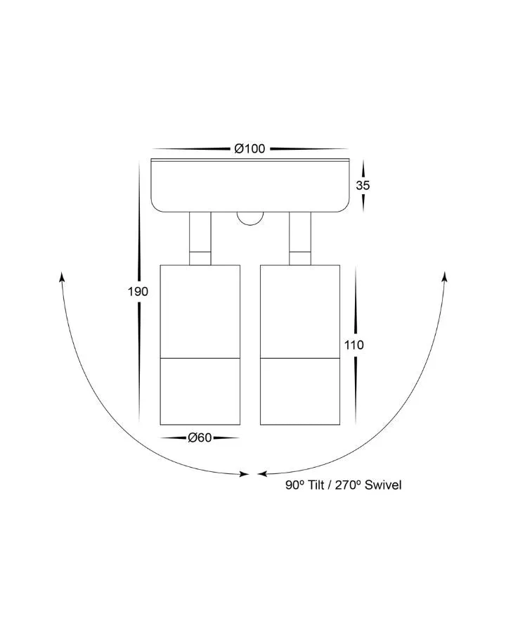 Double Shade Adjustable Sensor Wall Light | TRIColour